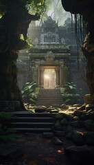 Obraz premium ancient temple of peru in the jungle