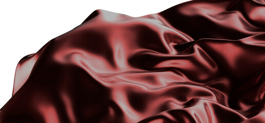 Abstract red cloth swaying in the wind