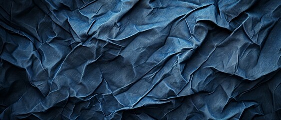  Crumpled Fabric denim Texture background , blue Fabric denim Texture, can be used for website design Backgrounds, Banners, and Sliders.	 - obrazy, fototapety, plakaty