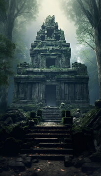 ancient mexican temple in the jungle