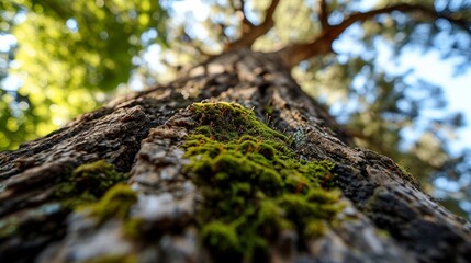 Obraz premium : A Close-Up Exploration of an Almond Tree Trunk and Its Text - AI Generative