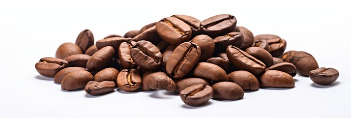 Naklejka premium Close-up of a pile of coffee beans