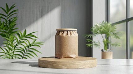 Maqueta de tarro o envase. Generado por IA.