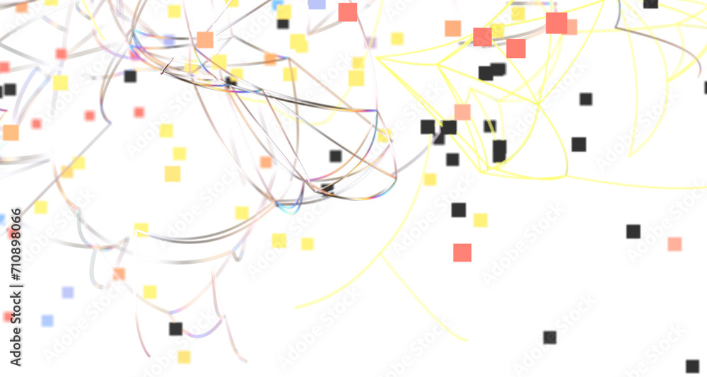 Poster network shape. Abstract 3D render