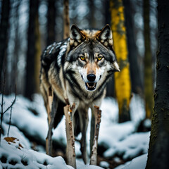 Obraz premium wolf in winter