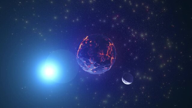 DYP 97
Dead planet earth and the moon 
3d rendering of dying planet, 4K, 2024
