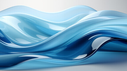 Blue abstract waves. Wallpaper, illustration, background.