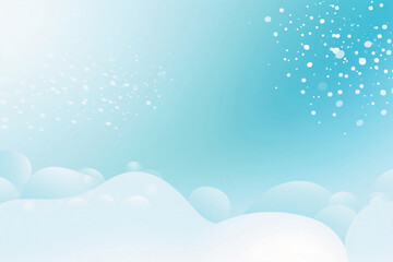 Obraz premium Winter blue and white soft background colors with white dots and transparent clouds.