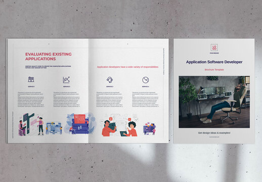 Applications Software Developer Brochure Layout