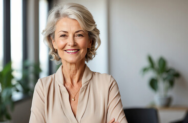 Fototapeta premium portrait of senior woman smiling