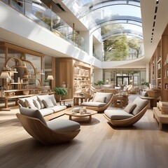 Modern Wood Interior Living Room