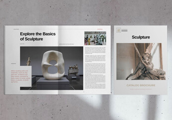 Art Sculpture Exhibition Brochure Layout