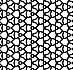 Naklejka premium Black seamless abstract pattern. Overlay for background and backdrop. Ornamental design. PNG graphic illustration with transparent background.