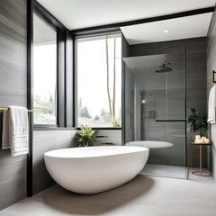 Modern bathroom, interior design renovation