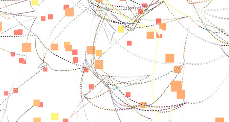 network shape. Abstract 3D render