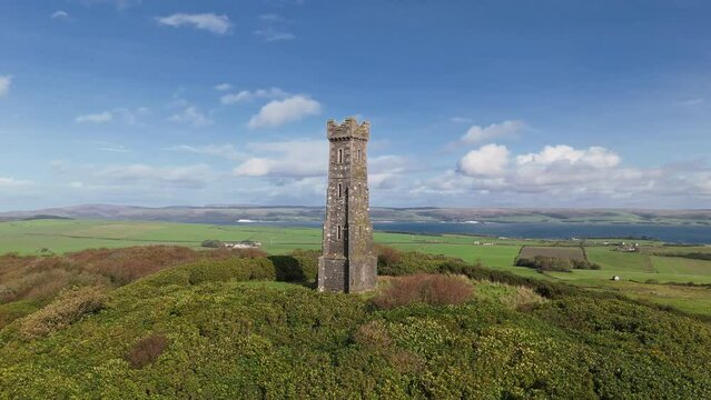 Agnew Monument 1850 Aerial view Scotland