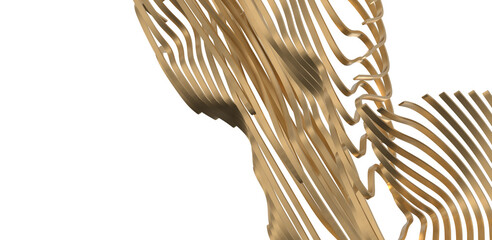 Luminous Fabric: Abstract 3D Gold Cloth Illustration for Radiant Visuals