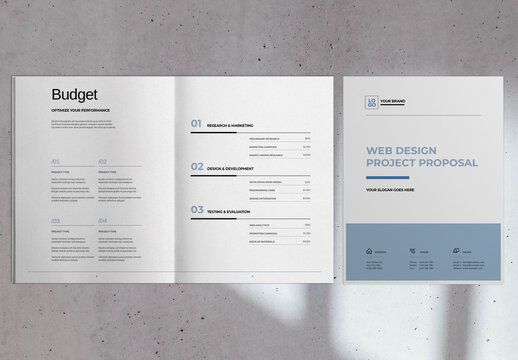 Web Design Project Proposal Brochure Layout