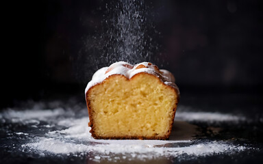 Capture the essence of Pound Cake in a mouthwatering food photography shot - obrazy, fototapety, plakaty