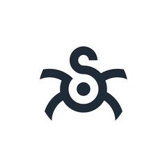 spider icon logo design vector