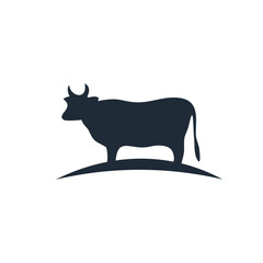 cow bull icon logo design vector