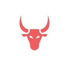 cow bull icon logo design vector