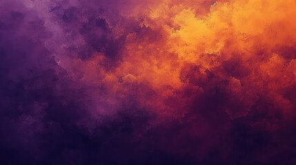 Abstract gradient art style from purple to yellow, contemplative night sky in space.