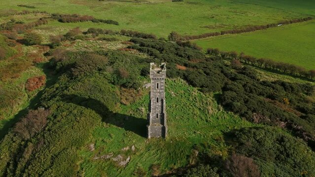 Agnew Monument 1850 Aerial view Scotland