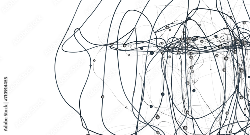 Poster network shape. abstract 3d render