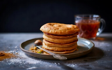 Capture the essence of Spekkoek in a mouthwatering food photography shot