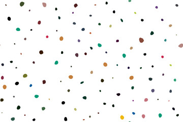 Yellow Polka Dot. Irregular Ink Dot Pattern. Color Pattern Baby Effect. Small Happy Polka Background. Abstract Holiday Spot. Blue Flying Confetti Spray. Vector Spot Splatter. Seamless Random Art. © Ihar