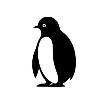 Vector penguin on a white background