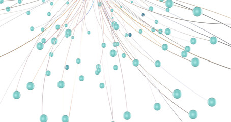 Abstract digital connection dots and lines. Technology background. Network connection structure. Plexus effect. 3d