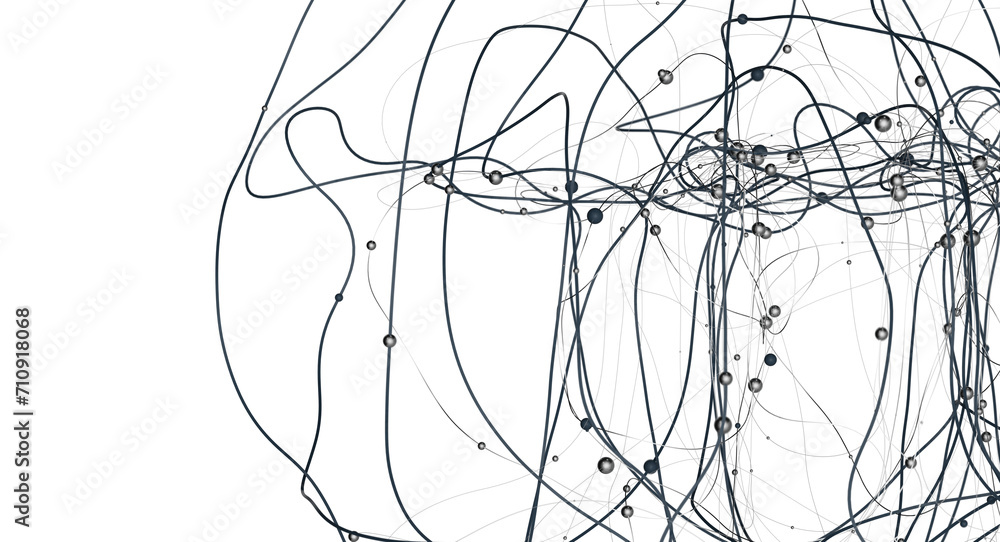 Aufkleber network shape. abstract 3d render