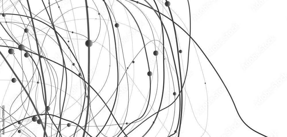 Poster network shape. abstract 3d render