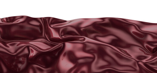 3d render of abstract red cloth falling.