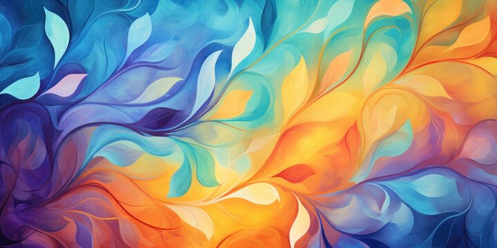 Abstract background March 7: Endometriosis Awareness Week , hd wallpaper for your pc, in the style of dark sky-blue and violet, vibrant watercolor, 