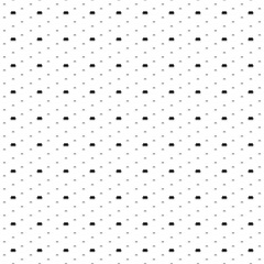 Square seamless background pattern from geometric shapes are different sizes and opacity. The pattern is evenly filled with small black sofa symbols. Vector illustration on white background