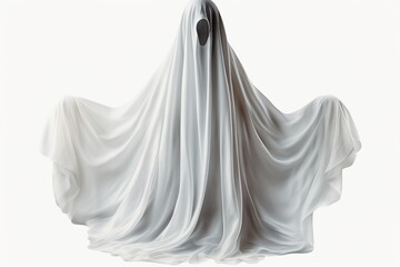A ghost with a white sheet