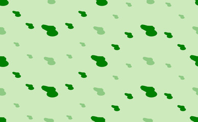 Seamless pattern of large and small green sanding machine symbols. The elements are arranged in a wavy. Vector illustration on light green background