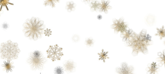 Snowflake Dance: Radiant 3D Illustration Showcasing Falling Christmas Snowflakes in Harmony