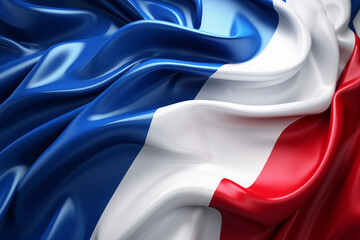 Flag of France. Country: France. Learn French. The country of France. The symbol of France. - obrazy, fototapety, plakaty