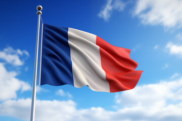 Naklejka na ściany i meble Flag of France. Country: France. Learn French. The country of France. The symbol of France.