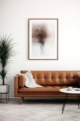 Abstract painting in a modern living room