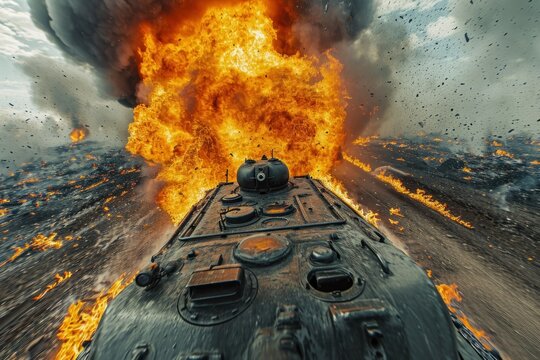 Blaze on the Battlefield: Tanks in Flames