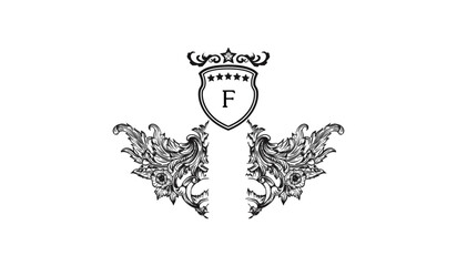 Luxury Alphabetical Bat Shape Logo