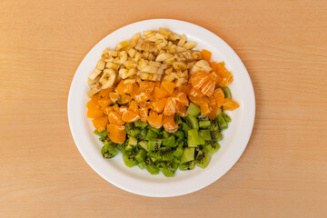 Fruit slices on a plate