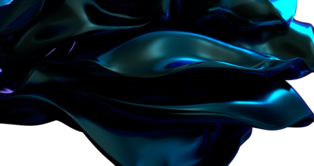 Fluid Abstraction: Abstract 3D Blue Wave Illustration with Captivating Visual Texture