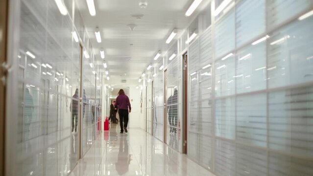 Inner passageway in office of the Donstroy company.