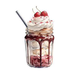 Chocolate Milkshake with Whipped Cream. AI Generated Image